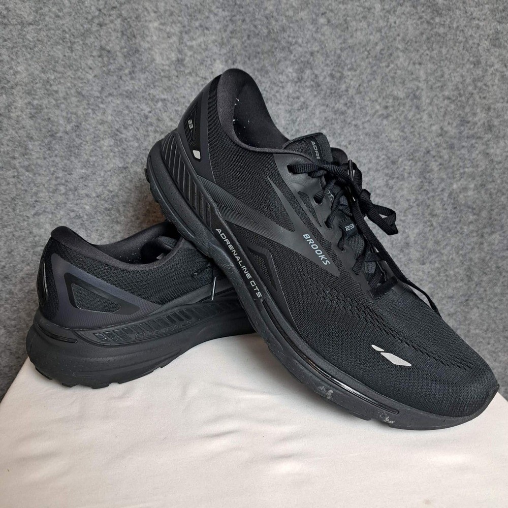 Brooks Adrenaline GTS 23 Running Shoes Men 14D Black Athleisure Walking Sneakers - Picture 7 of 11
